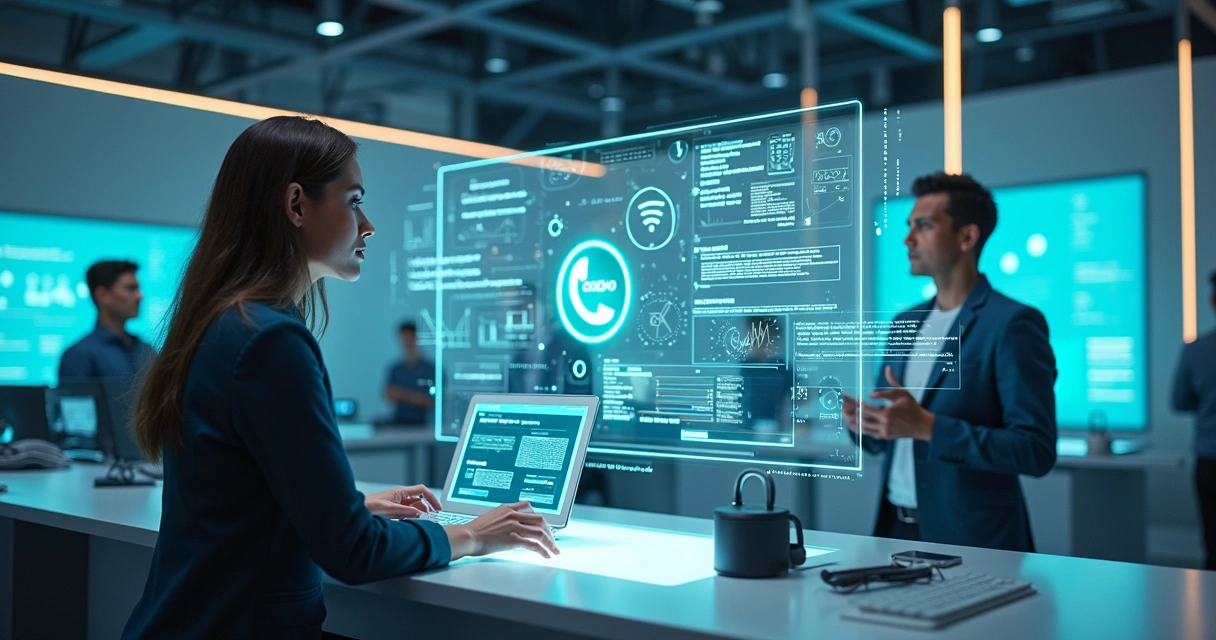 Visão futurista do atendimento automatizado e vendas digitais 