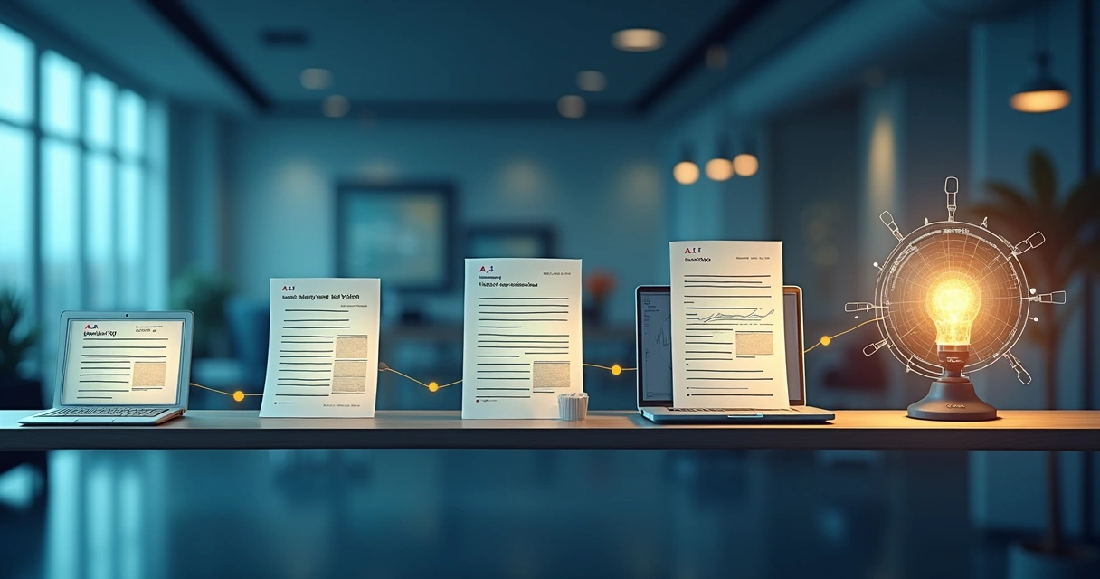 Linha do tempo visual da evolução da cobrança com inteligência artificial 