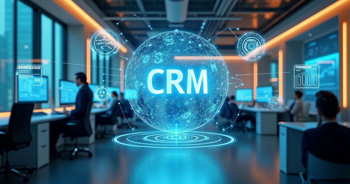 CRM integrando dados em vários setores da empresa 