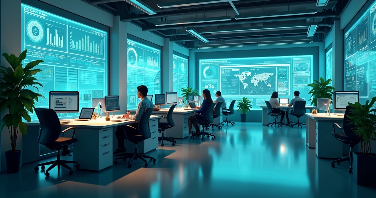 Visão futurista de automação de cobrança empresarial 