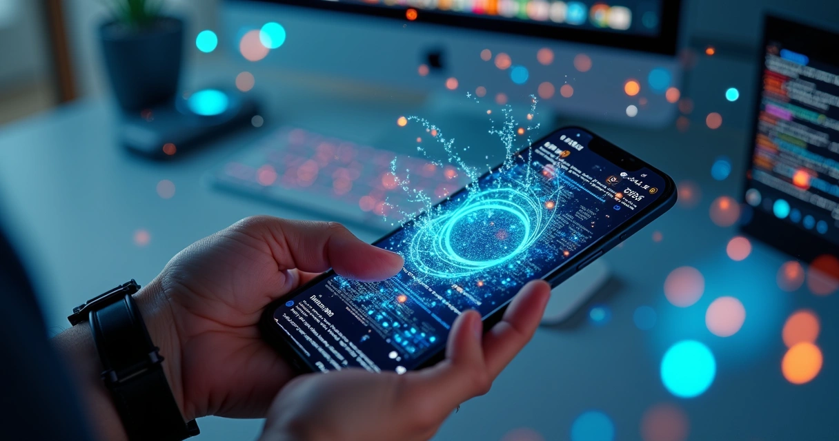 Interface de chatbot do futuro conectando diferentes devices e canais digitais 