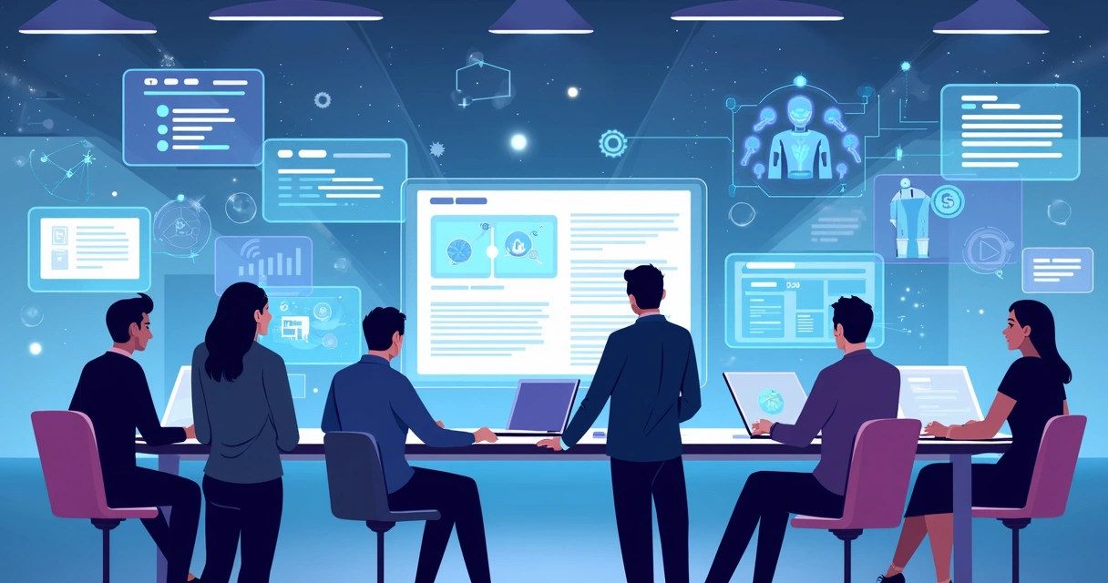 Telas de site com inteligência artificial e automação para usuários 