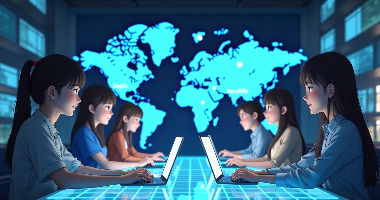 Fãs de anime conectados globalmente em plataforma colaborativa de legendas 