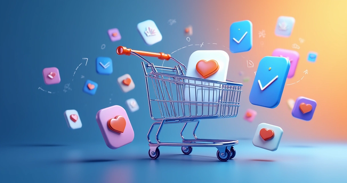 Visão futurista da integração entre IAs e e-commerce com llms.txt. 