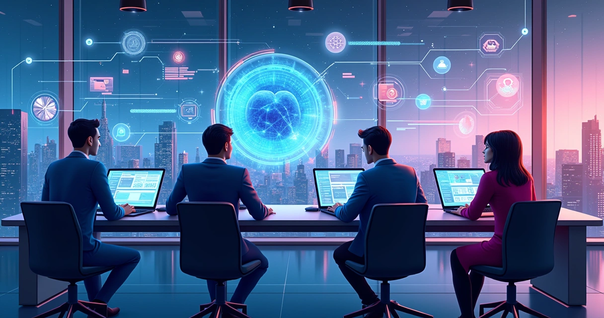 Visão futurista de um time de marketing digital 