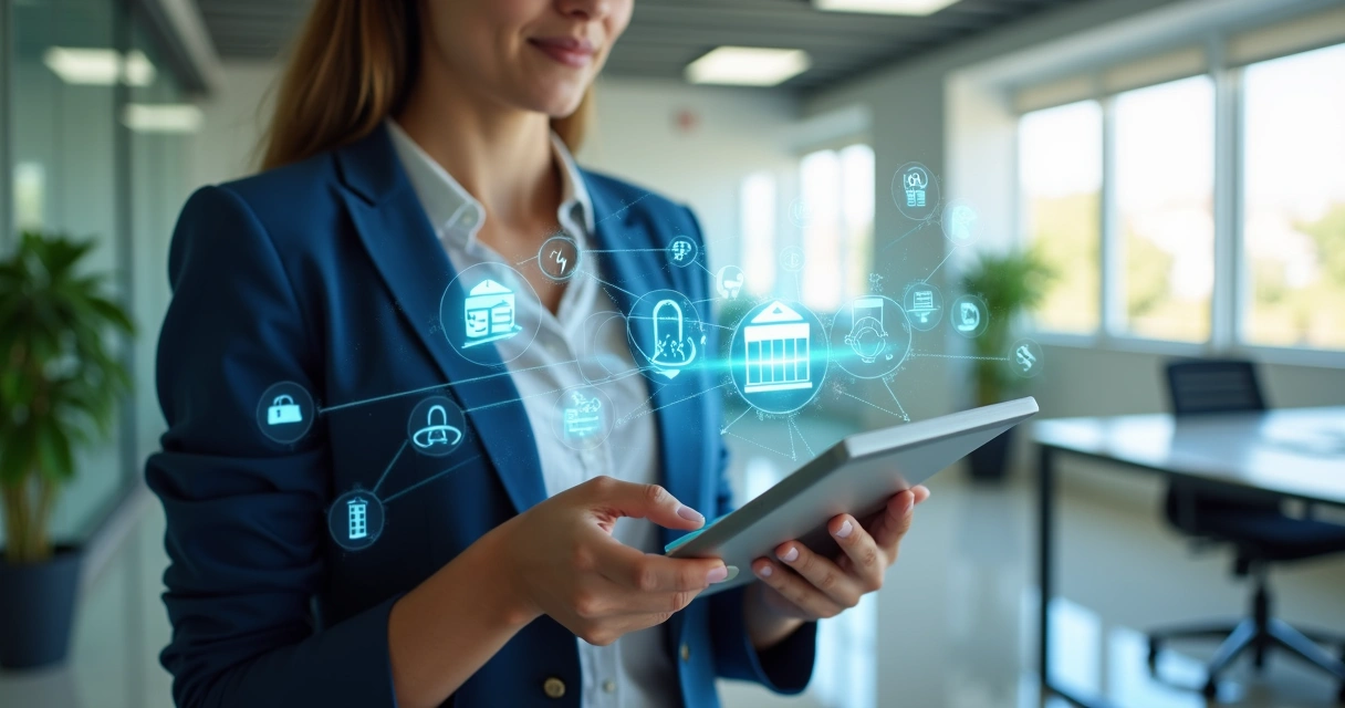 Pessoa usando tablet para gerenciar procuração digital