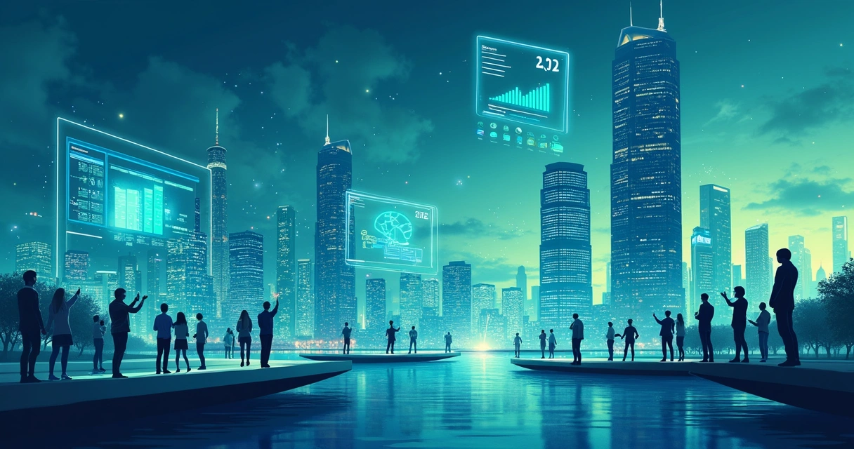 Conceito digital do futuro das vendas entre empresas