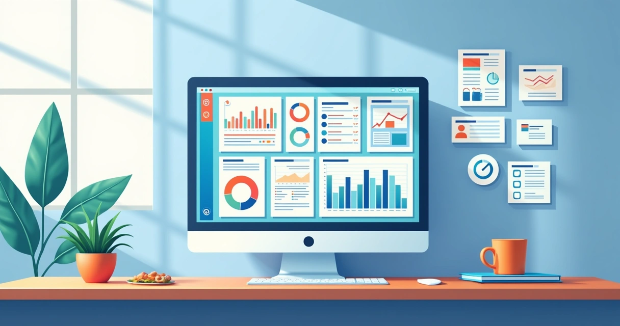 Painel digital de gestão de mandato com gráficos e agenda 