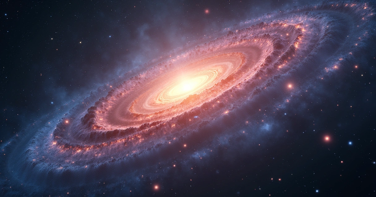 Galáxia passando do estado starburst para quiescente, com núcleo brilhante e gases sendo expelidos 