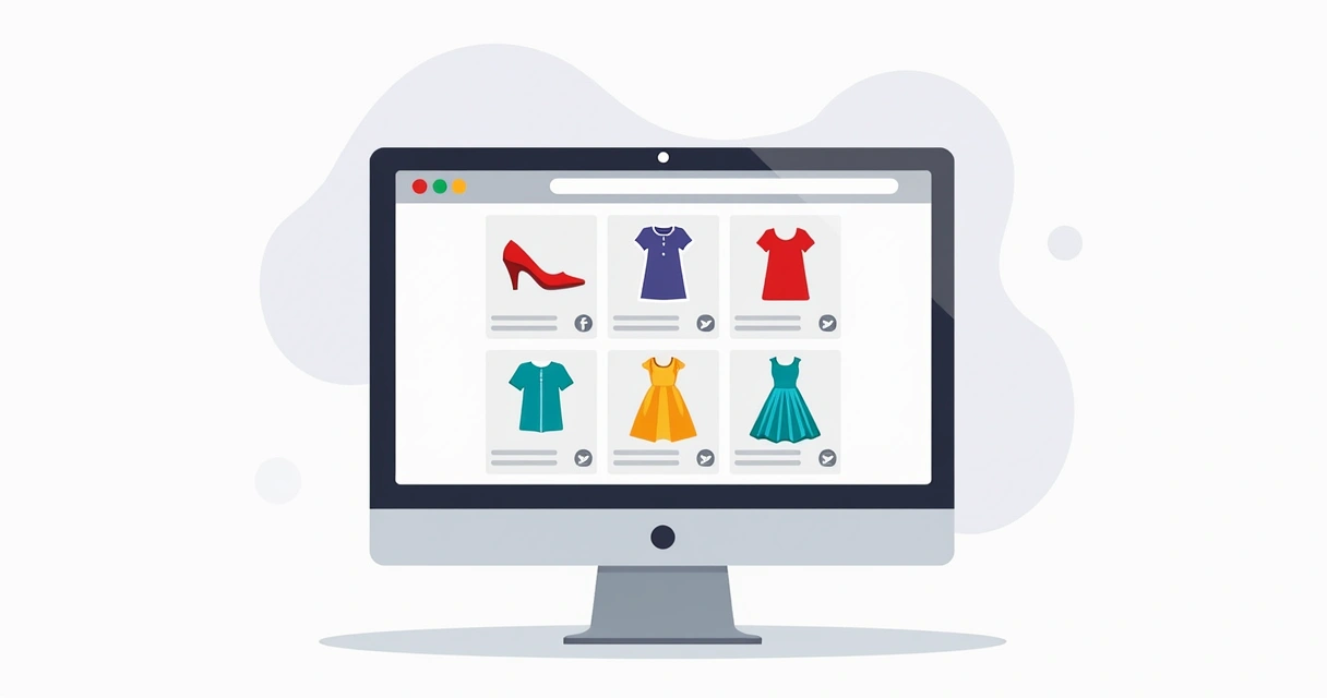 Galeria de produtos em catálogo online mostrando diferentes ângulos 