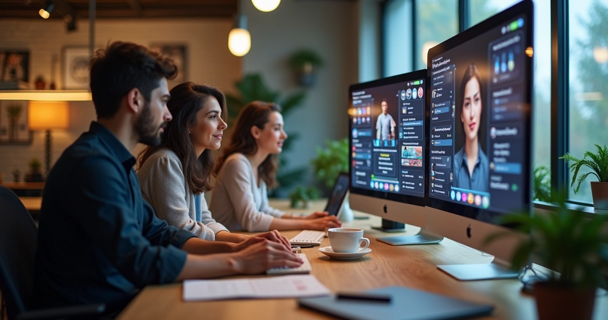 Time colaborando em atividades gamificadas em plataforma digital 