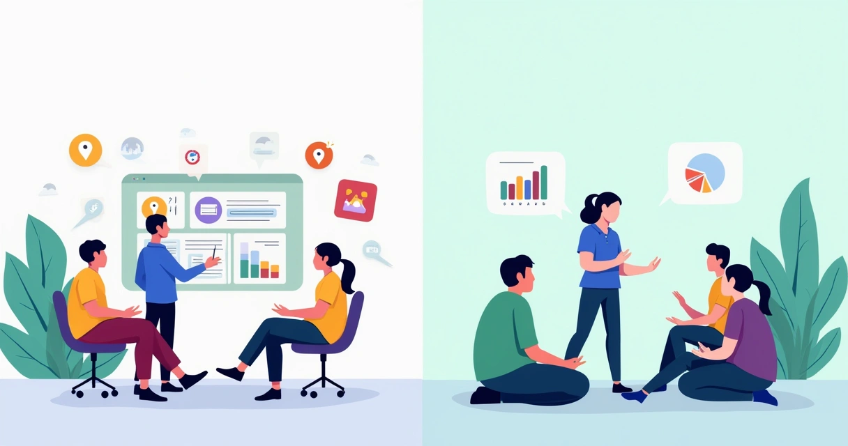 Comparação visual entre conceito de gamificação e coaching 