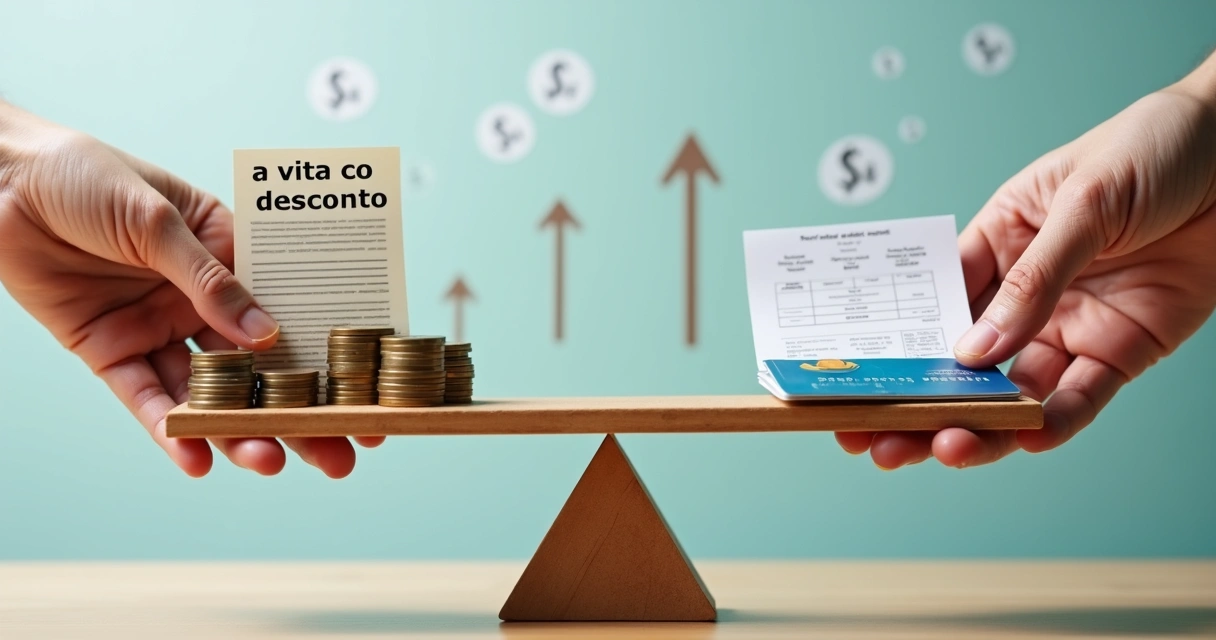 Representação visual de ganhos e perdas em decisões financeiras 