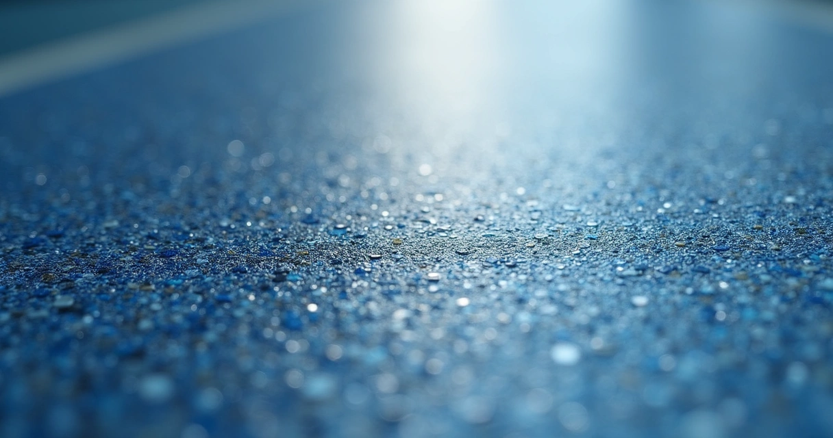 Epoxy flake close-up on garage floor 