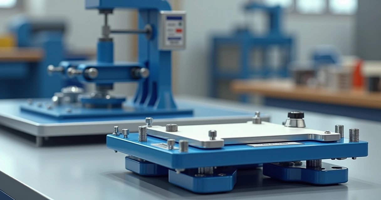 Garra e berço para serigrafia com ajustes técnicos 