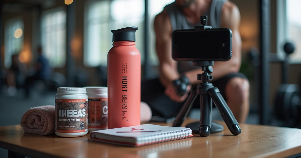 Garrafa térmica personalizada em campanha fitness 