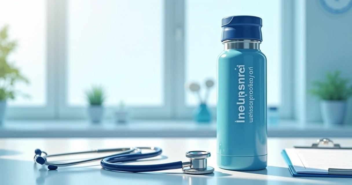 Garrafa térmica médica personalizada em ambiente hospitalar 