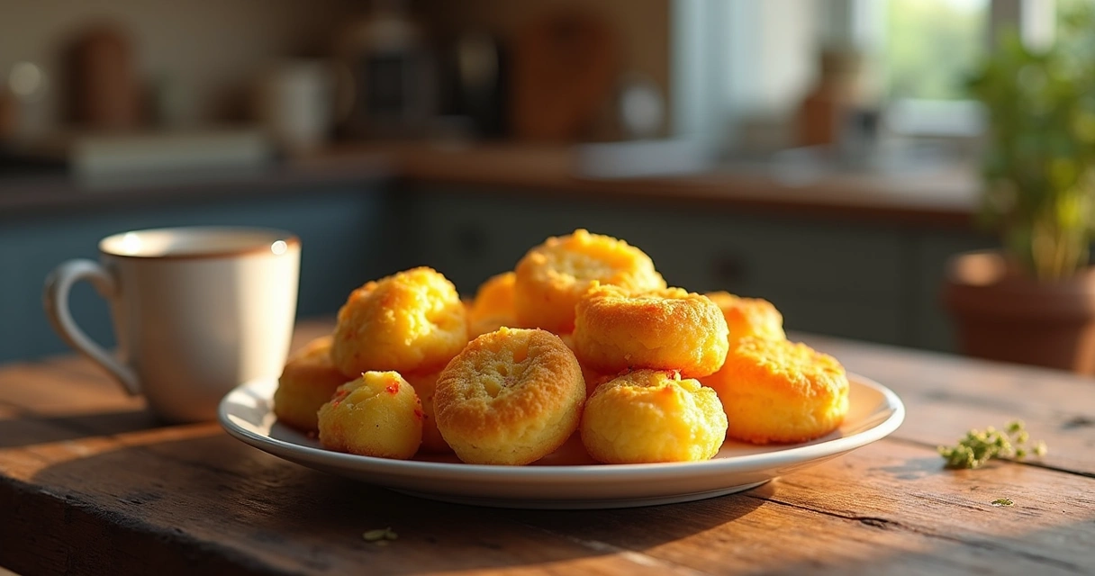 O que fazer em casa: 25 ideias para aproveitar cada momento 3 Bolinhos caseiros em prato colorido na mesa