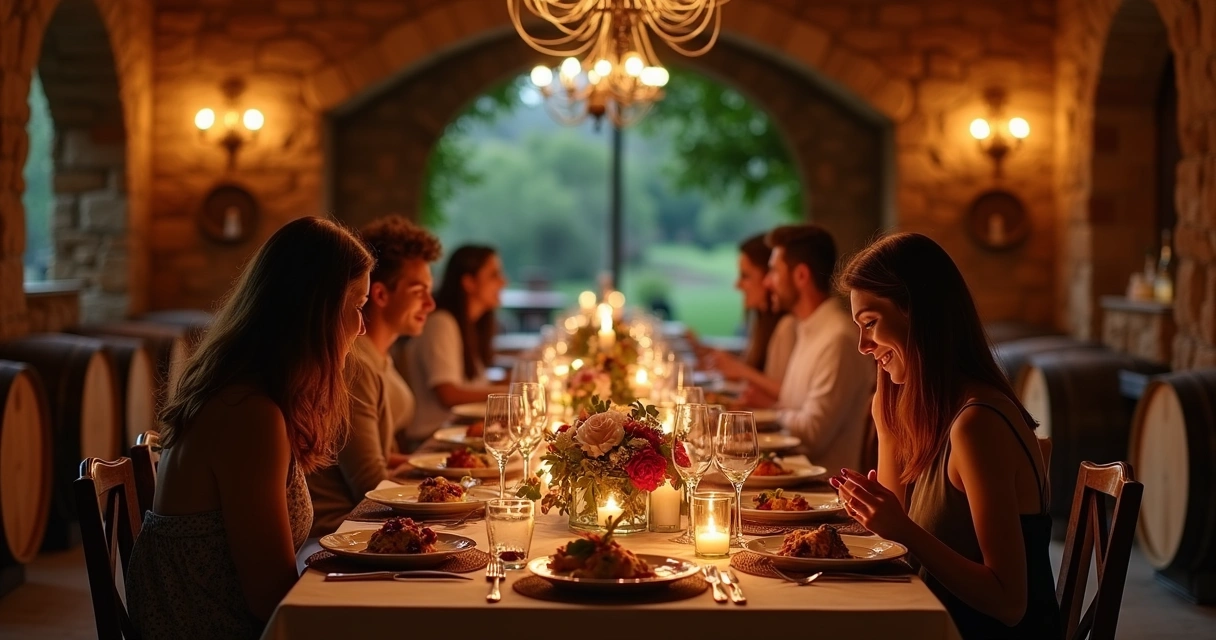 Jantar exclusivo em vinícola 