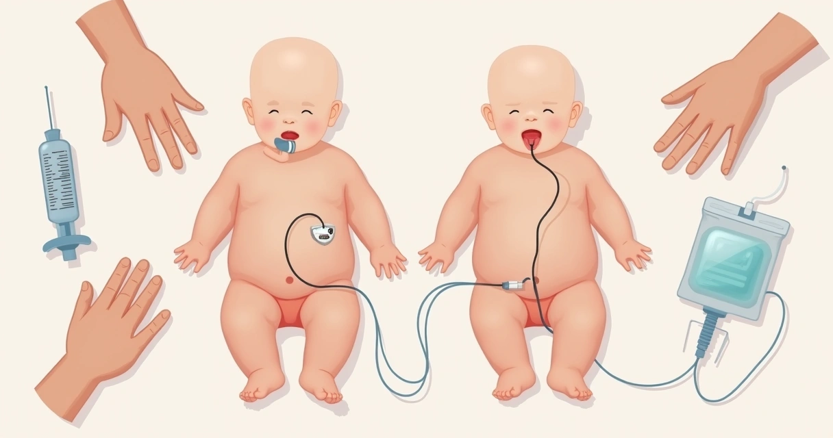 Ilustração dos tipos de dispositivos de gastrostomia pediátrica, incluindo sonda tradicional e botton 