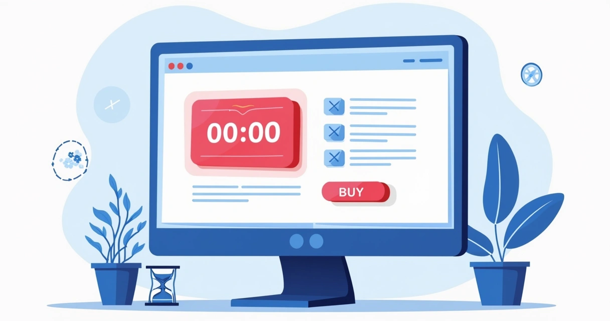 Gatilho de escassez com cronômetro em landing page 