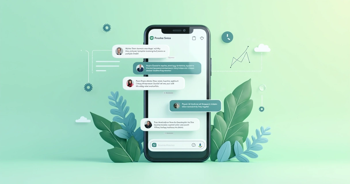 Conversa de WhatsApp entre cliente e empresa com destaques em mensagens de engajamento 
