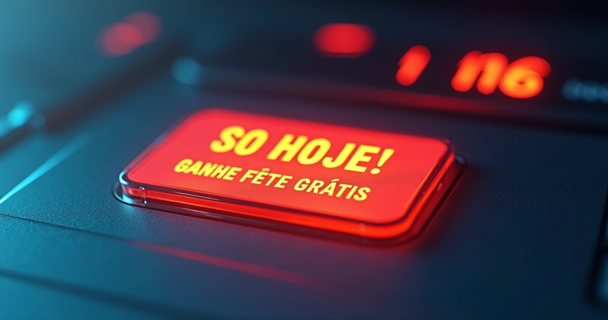 Botão de CTA com texto de urgência destacado 