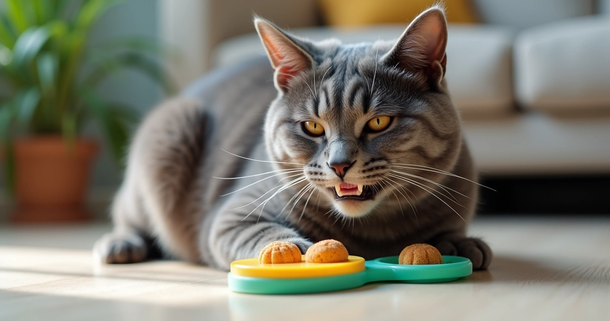 Gato brincando com brinquedo dental