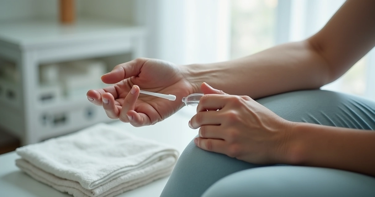 Aplicação de gel no punho em reabilitação 