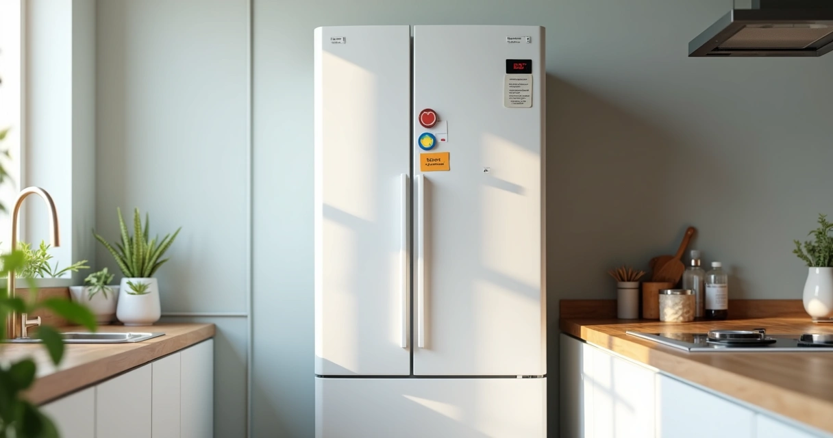 Geladeira limpa com foco no painel de temperatura e circulação de ar correta 