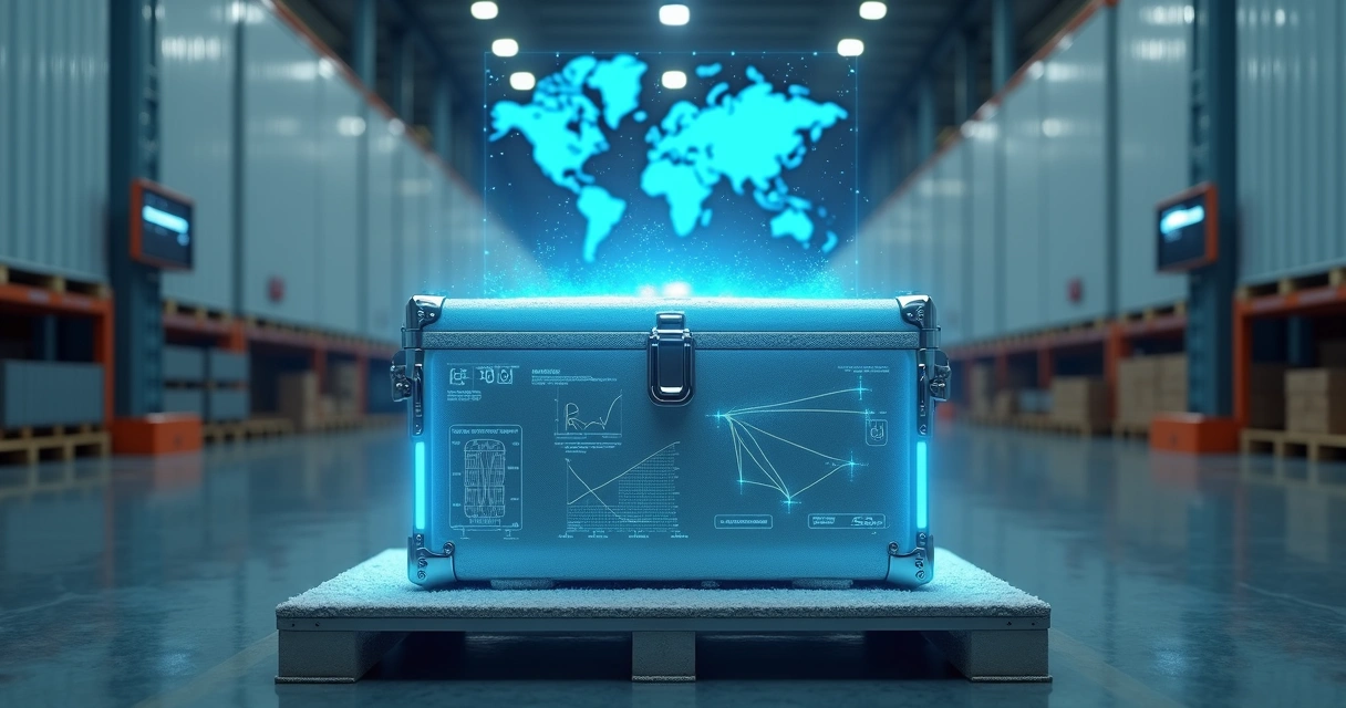 Gêmeo digital holográfico de caixa térmica conectado a rede de cadeia fria 