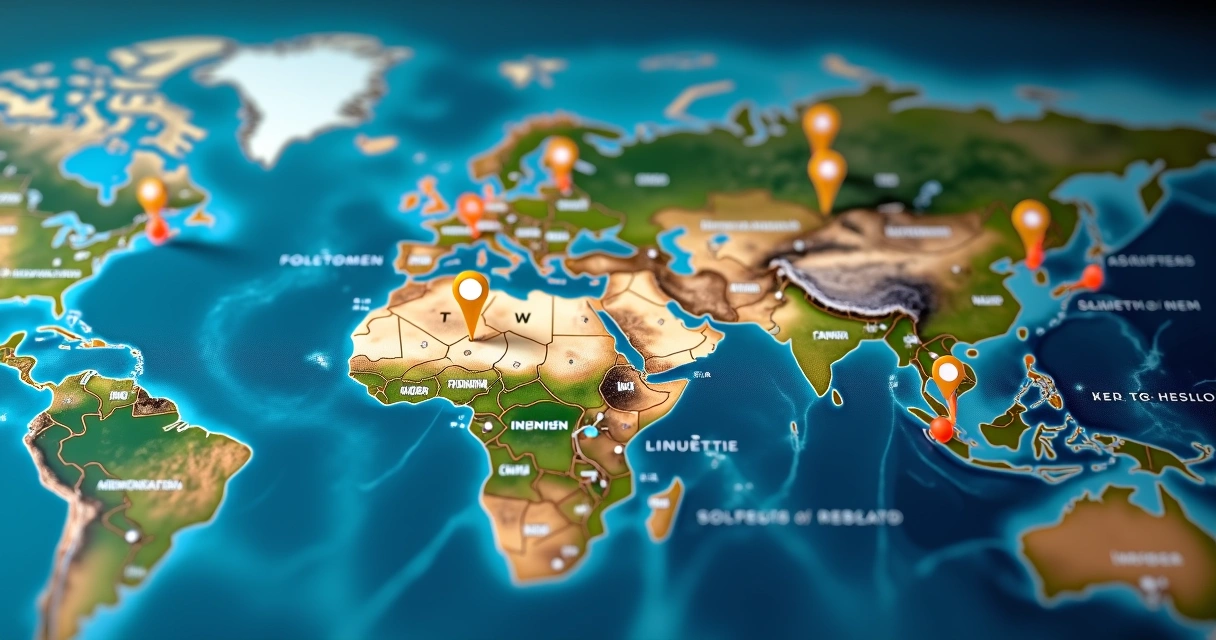Mapa digital mostrando localização de equipes externas de trabalho 