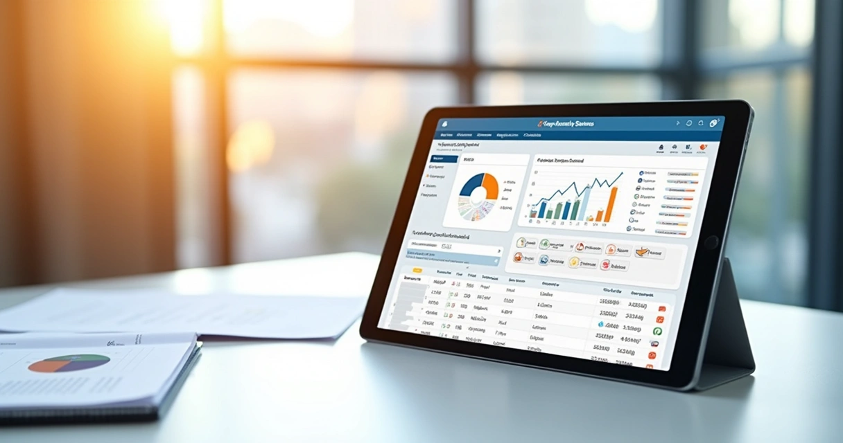 Gráfico digital ao lado de lista de oportunidades de vendas geradas automaticamente.