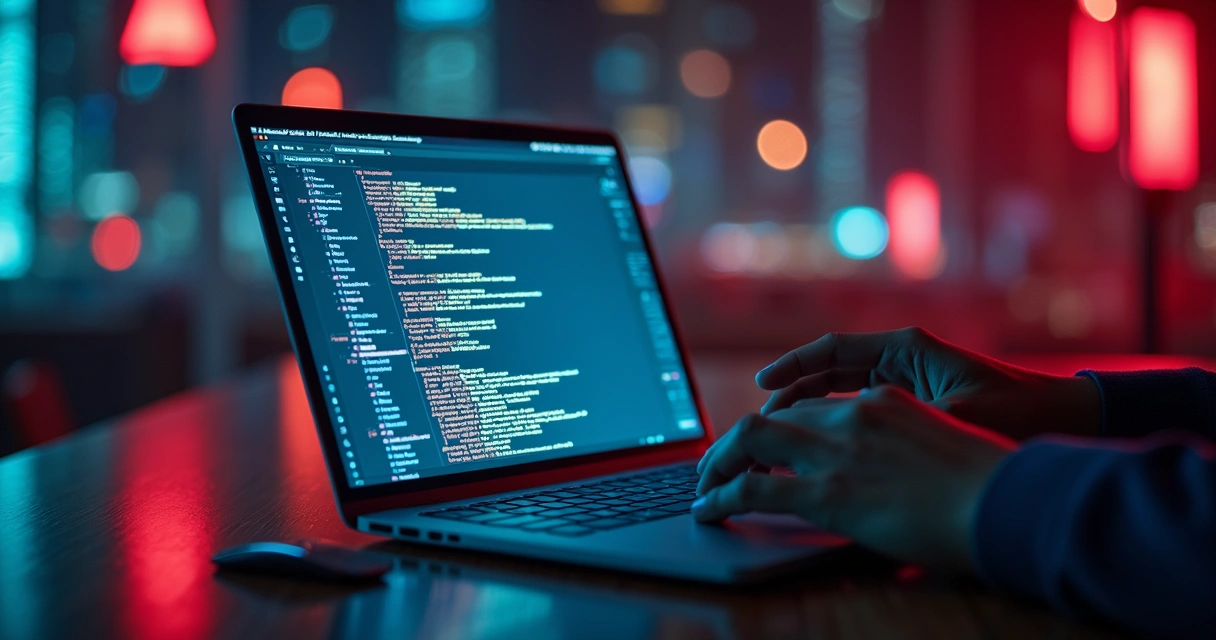 Tela de computador exibindo interface de inteligência artificial gerando legendas automáticas para Instagram com elementos de redes sociais ao redor 