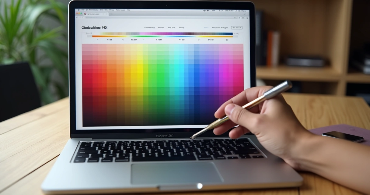 Ferramenta exibindo paleta de cores web coloridas lado a lado 