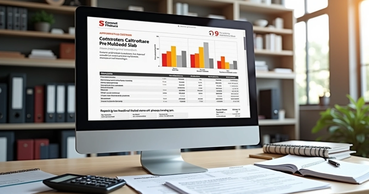 Proposta de orçamento de laje pré-moldada gerada em PDF 