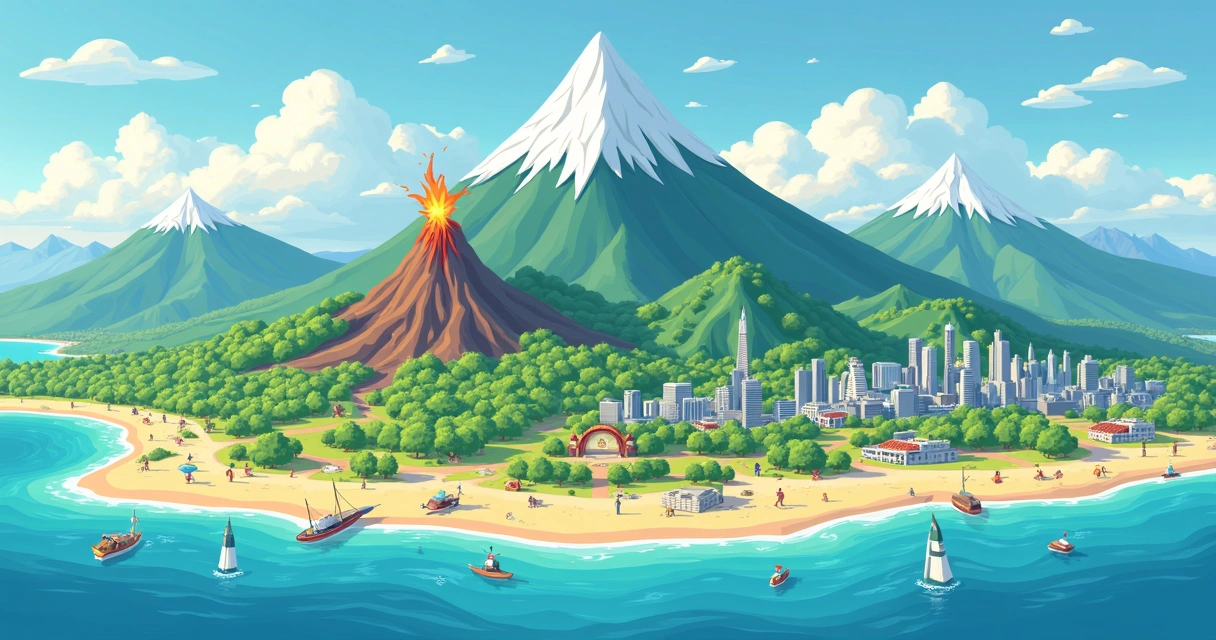 Mapa estilizado com várias regiões do mundo Pokémon 