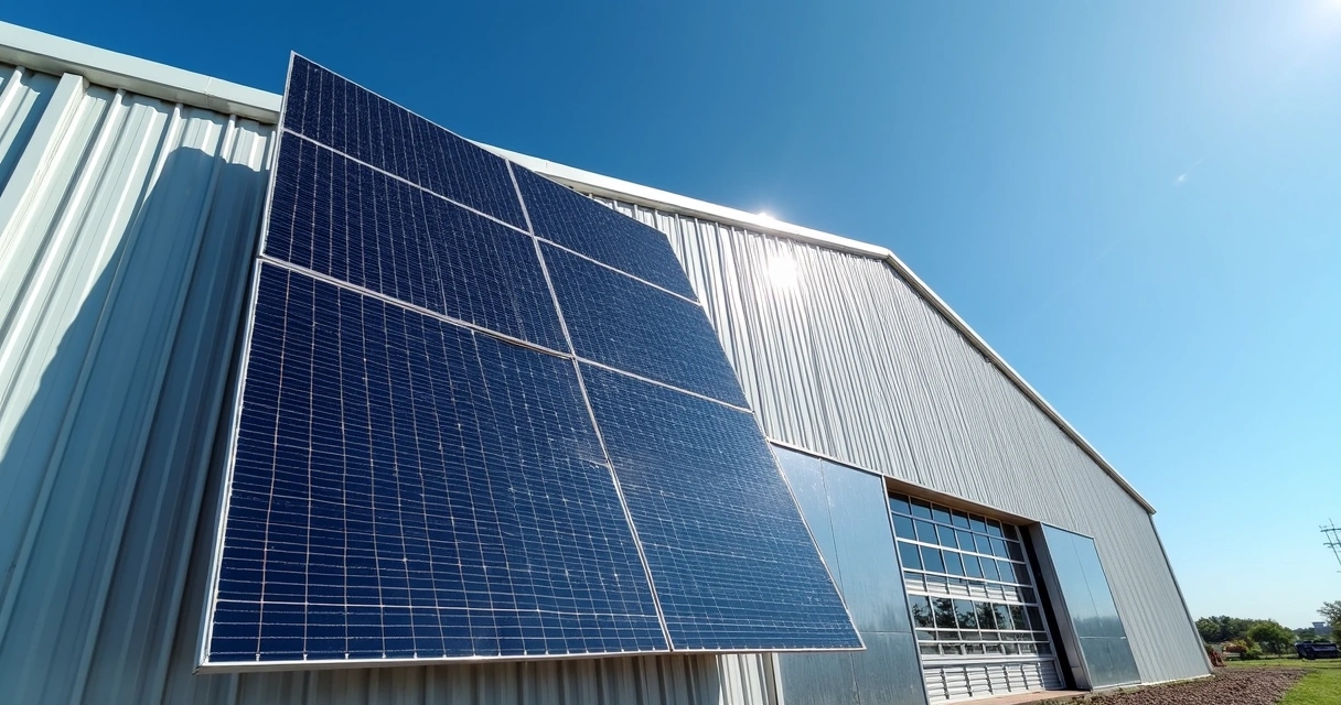 Gerador solar instalado em indústria