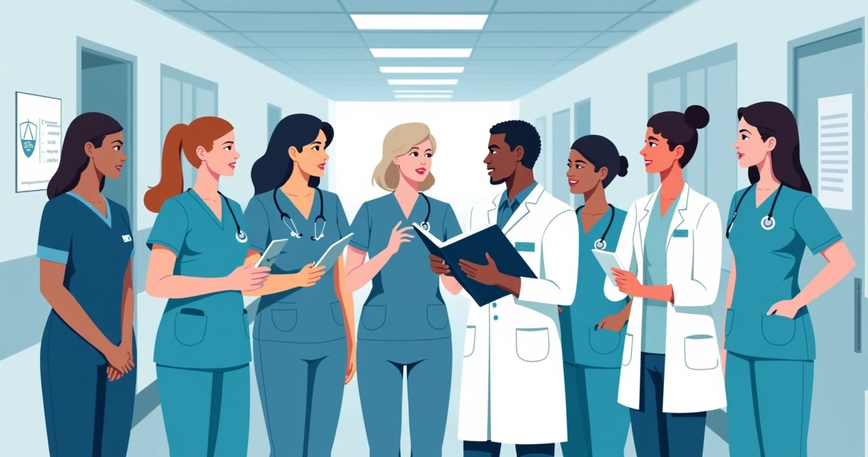 International nurse onboarding with hospital staff 