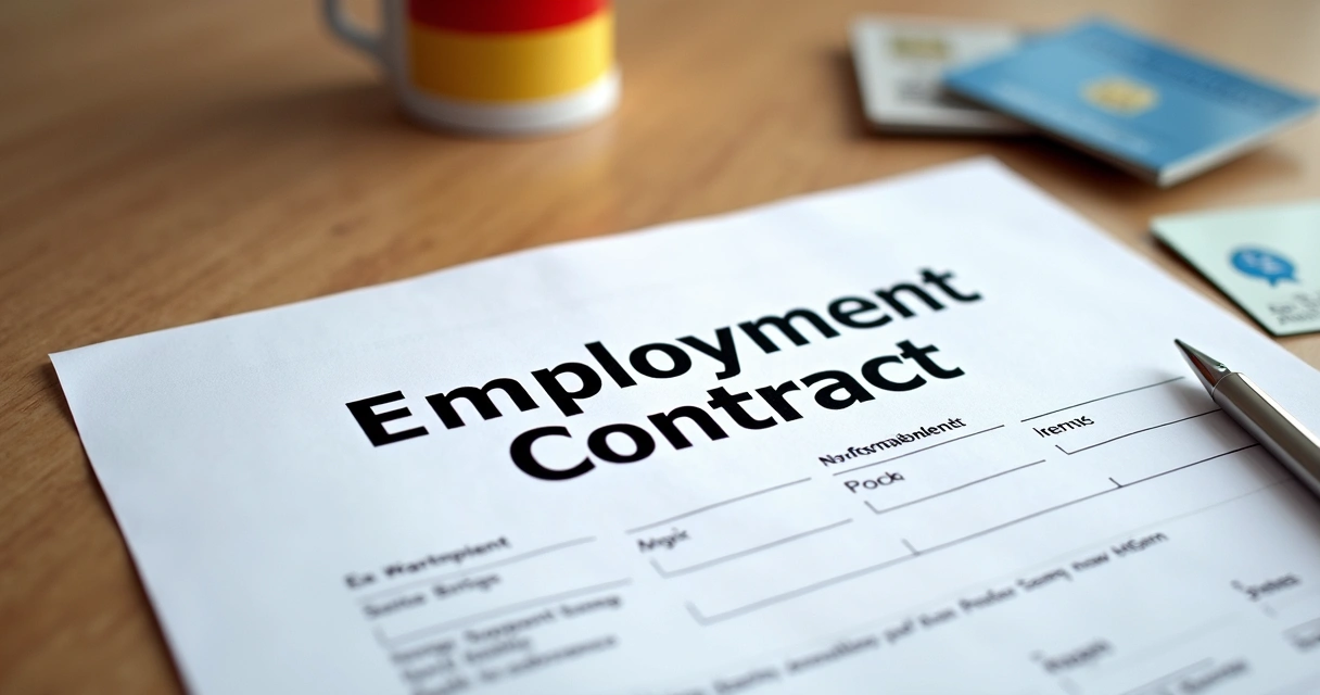 German employment contract and payroll slips 