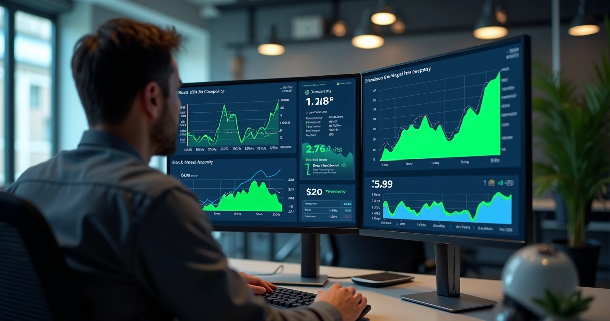 Painel digital com anúncios de Black Friday 