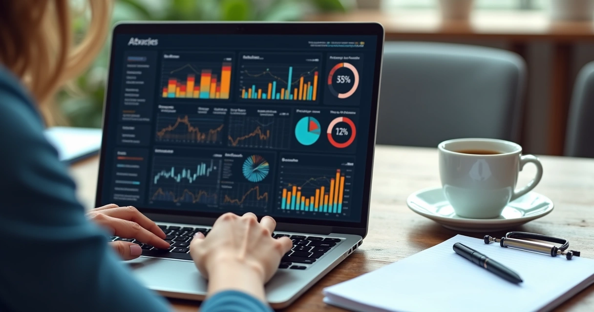 Notebook mostra tela de análise de anúncios em gráfico