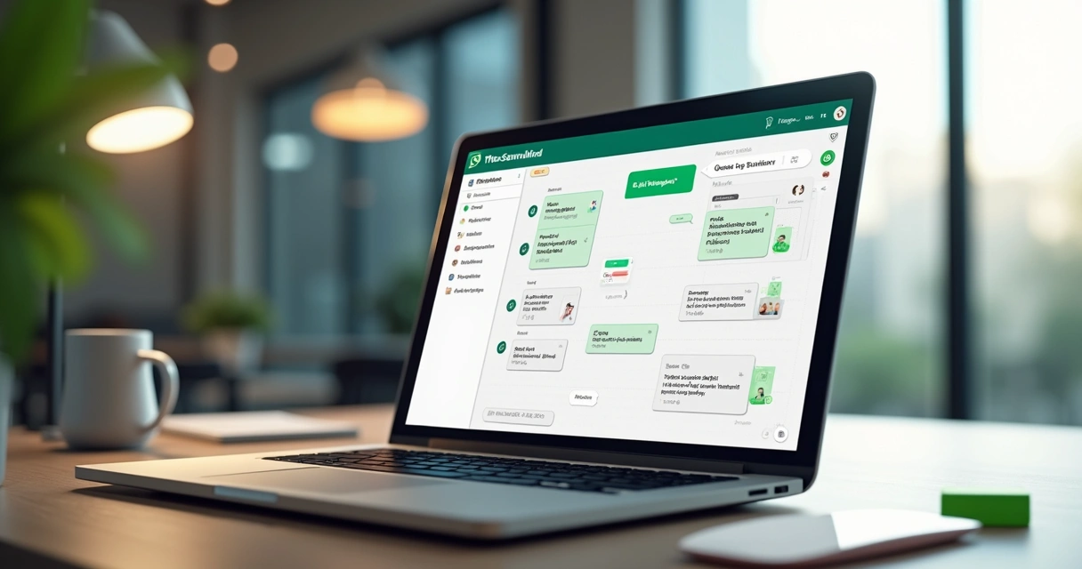 Painel digital com atendimento de condomínio pelo WhatsApp 