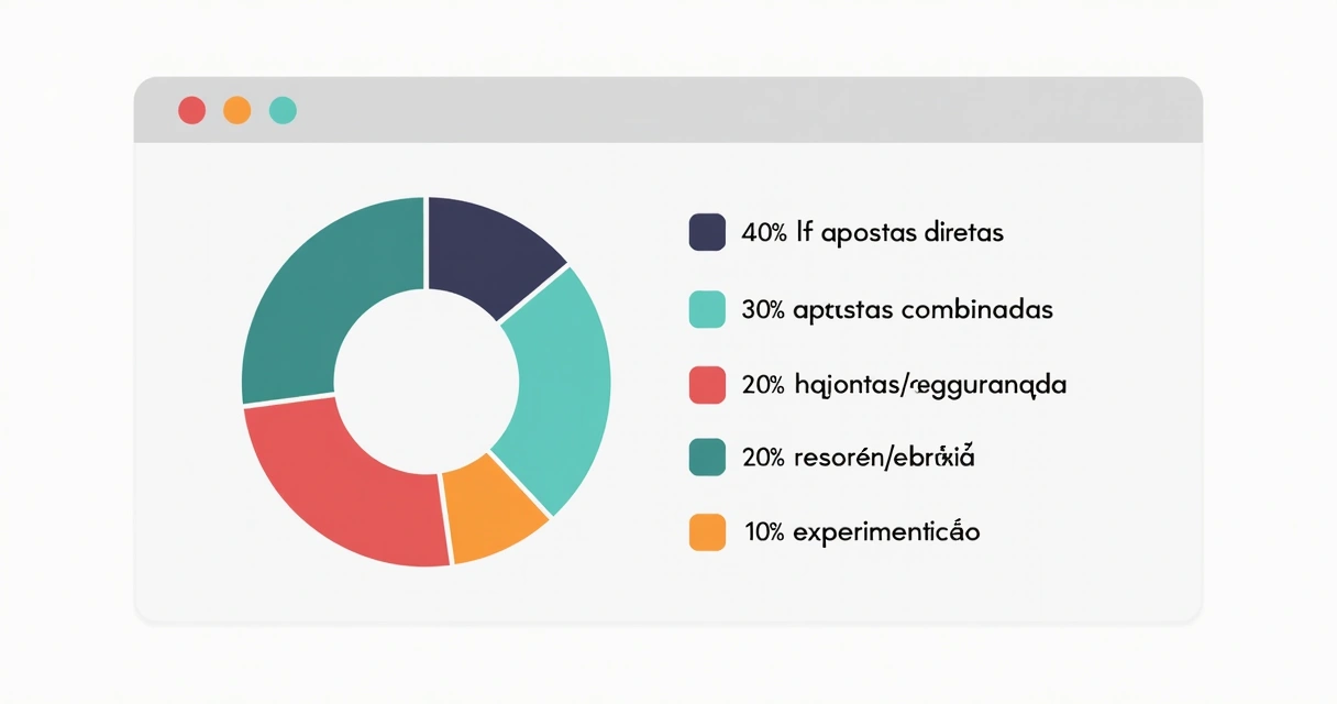 Gráfico de pizza mostrando alocação de banca em apostas esportivas 