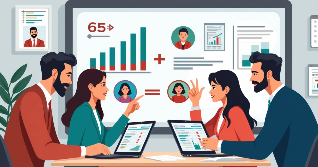 Equipe reunida planejando campanha eleitoral proporcional 