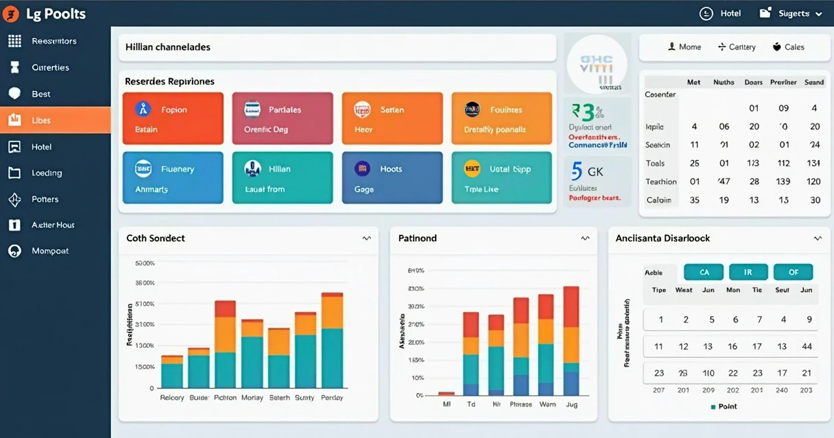 Gerenciador de canais do hotel reunindo reservas de vários sites 