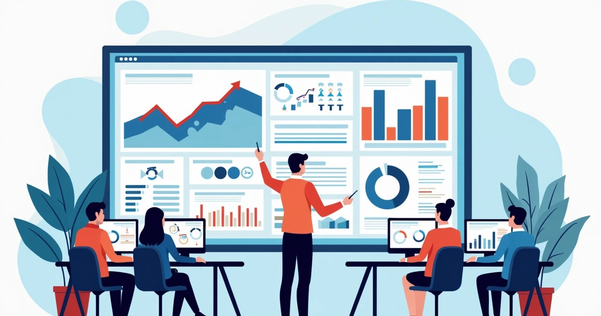 Painel digital mostrando múltiplos canais de vendas B2B sendo gerenciados em conjunto 