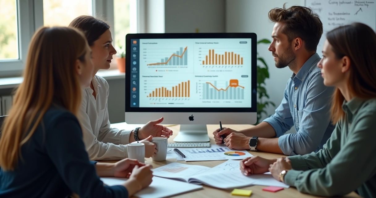 Dashboard mostrando fluxo de caixa de vários clientes 