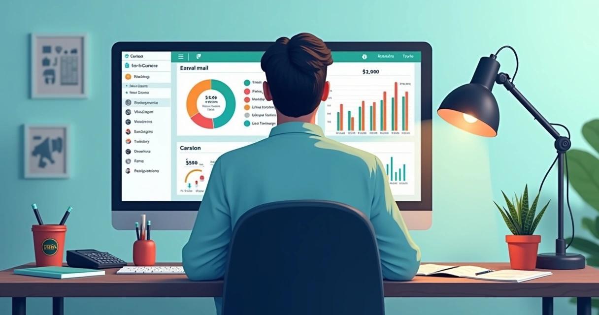 Plataforma mostrando vários recursos integrados na tela 