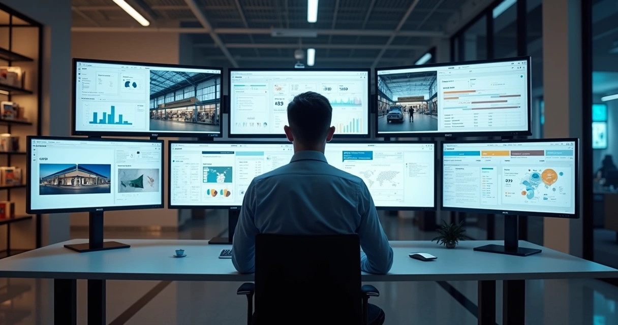 Painel mostrando gestão centralizada de diversas lojas pelo ERP